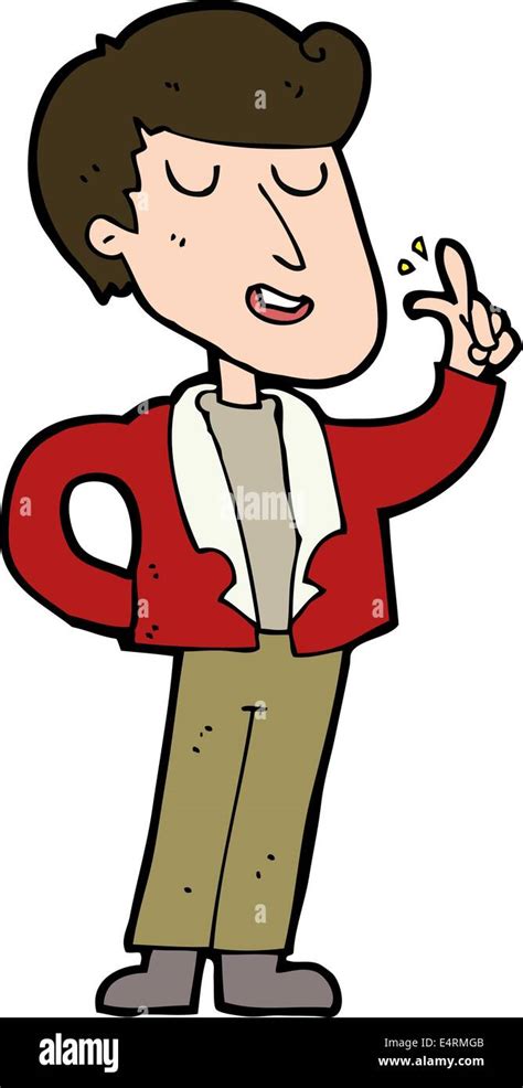 Cartoon Cool Guy Snapping Fingers Stock Vector Image And Art Alamy