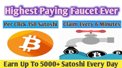 New Highest Paying Bitcoin Faucet Ever Claim Satoshi Every