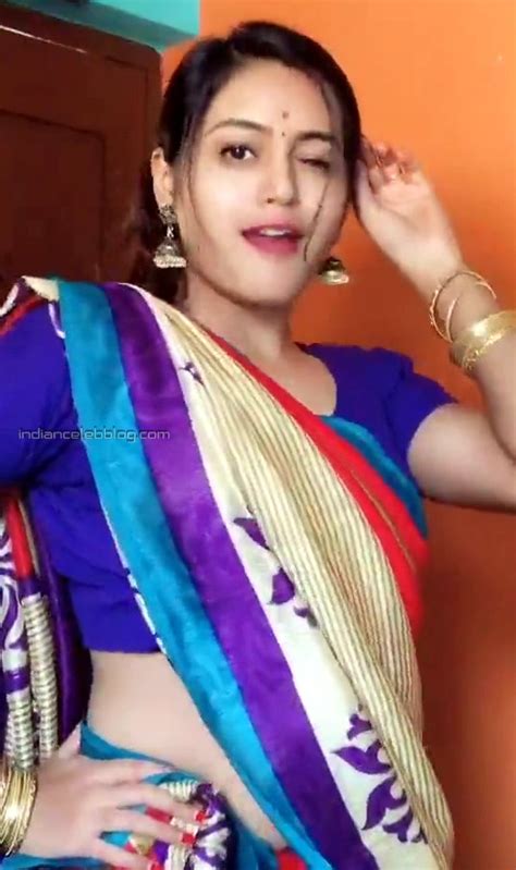 Deepika Aradhya Kannada Serial Actress Ct35 Hot Saree Stills Indiancelebblog