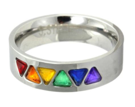 Rainbow Smooth Flag Ring Gay And Lesbian Pride Rainbow Items Pride