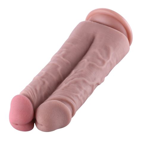 Hismith Cm Conjoined Silicone Dildo Realistic Siamese Dong