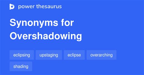 OVERSHADOWING Synonyms: 357 Similar Words & Phrases 