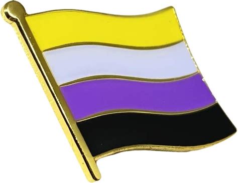 Non Binary Gay Lesbian Pride Lgbt Lgbtq Flag Lapel Pins Clothing Shoes And Jewelry