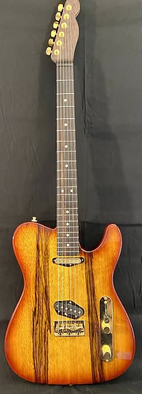 Warmoth Korina Telecaster 2021 Honey Burst Lambertone Pups Reverb