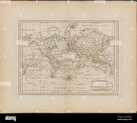 A New Chart Of The World On Mercator S Projection With The Tracks