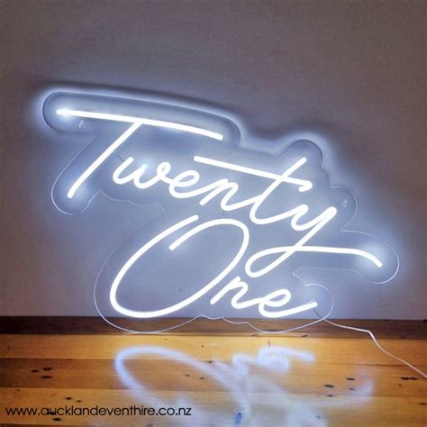 Twenty One Neon Led Sign — Auckland Event Hire