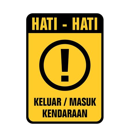 Jual Rambu Hati Hati Keluar Masuk Kendaraan Cm X Cm Plat