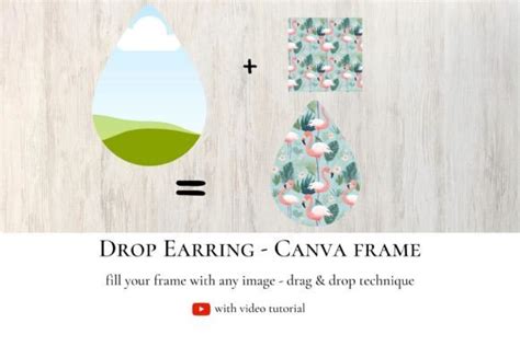 Drop Earring Shape Canva Frame Graphic By Southerndesigns Creative