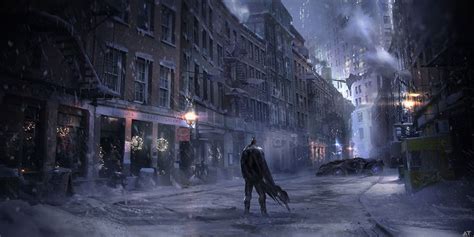 Gotham Streets By Abe Taraky Design 2d Environment Concept Art