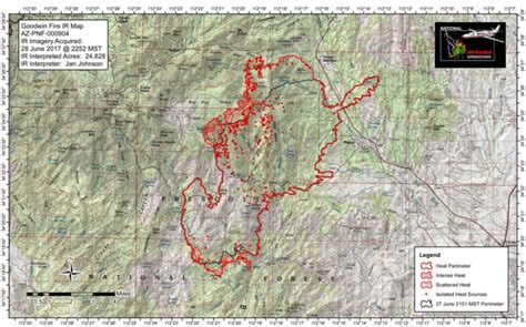 Fire Map From U.S. Forest Service - Prescott National Forest - Walker ...