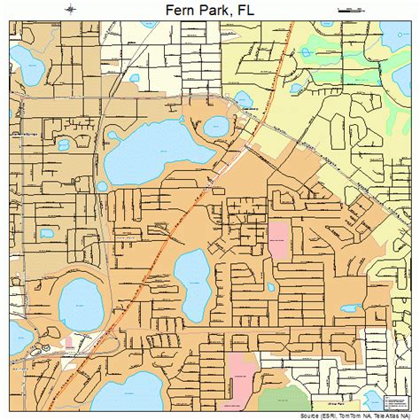 Fern Park Florida Street Map