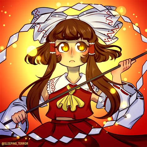 Artstation Touhou Reimu Fan Art