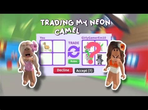 Trading My Neon Camel Roblox Adopt Me Vkntin YouTube