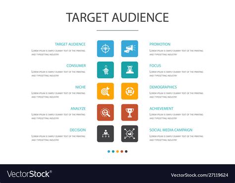 Target Audience Infographic 10 Option Concept Vector Image