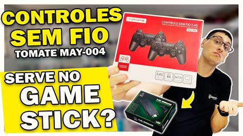 Controles sem fio Tomate MAY 004 é bom serve no Game Stick Unboxing e