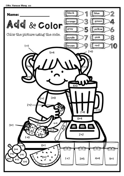 96 Best Ideas For Coloring Addition Coloring Worksheets Kindergarten