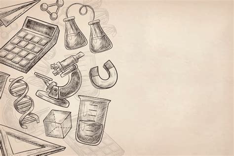 Free Vector Vintage Science Education Background