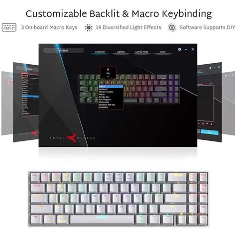 COD Royal Kludge RK71 Tri Mode RGB 71 Keys Hot Swappable Mechanical