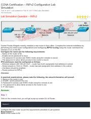 Ccna Certification Ripv Configuration Lab Simulation Pdf