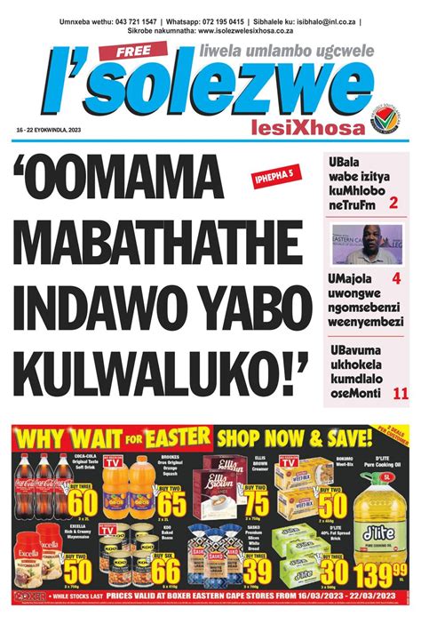 Isolezwe LesiXhosa March 16 2023 Digital DiscountMags