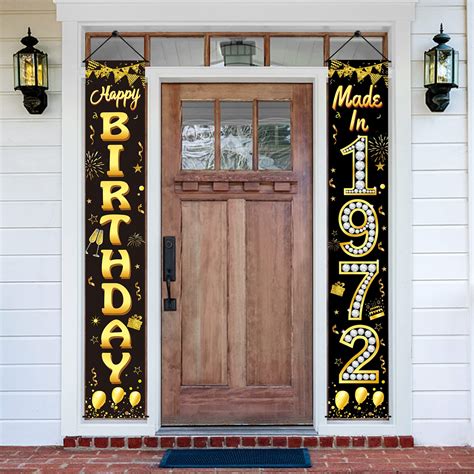 Buy 50th Birthday Door Banner Decorations For Men And Women Black Gold