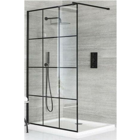 Milano Eris Copper Recessed Walk In Wet Room Shower Enclosure With