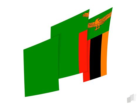 Zambia flag in an abstract ripped design. Modern design of the Zambia flag. 26120115 Vector Art ...