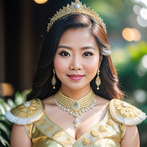 Premium Ai Image Portrait Photo Of Young Asian Beautiful Woman With Flower Bouquet