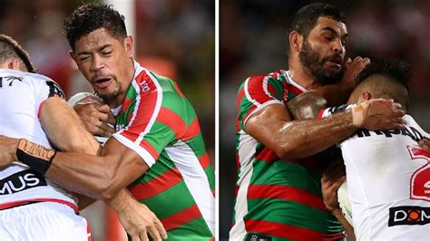 Nrl 2019 Dragons Vs Souths Greg Inglis Dane Gagai Defence Rabbitohs Herald Sun