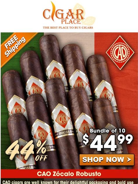 Cigar Place 44 off CAO Zócalo Robusto featuring a thick oily San