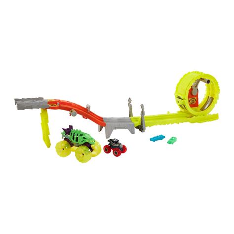 Hot Wheels Monster Trucks Charge And Chase Challenge Playset