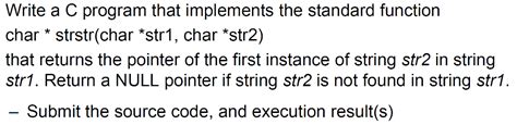 Solved Write A C Program That Implements The Standard