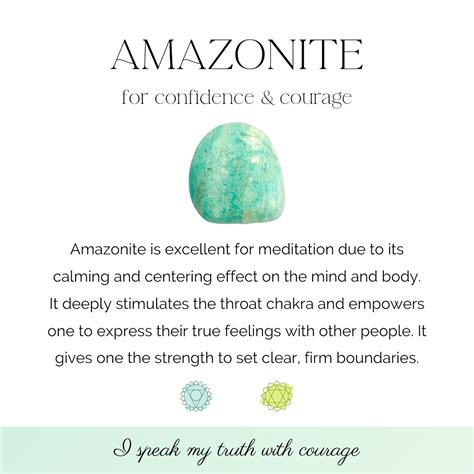 Amazonite Tumble Stone Or Negativity Anxiety Manifestation The