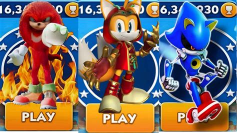 Sonic Dash Knuckles VS Dragonclaw Tails VS Metal Sonic Movie Sonic