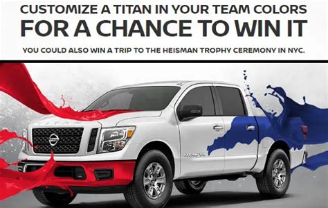 Win 2019 Nissan Titan In Nissan Heisman House Sweepstakes Sweepstakebible