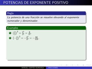 Potencias Y Ra Ces De Fracciones Ppt