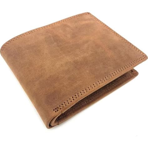 Portefeuille En Cuir De Buffle Véritable Pour Homme Avec Protection