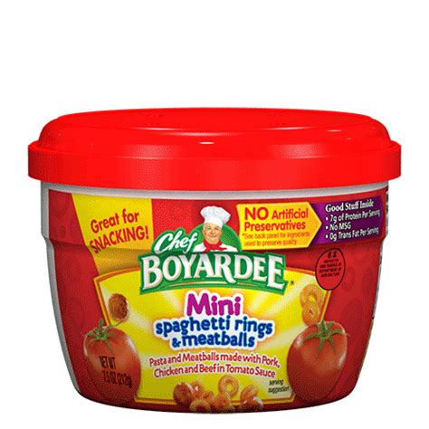 Mini Spaghetti Rings And Meatballs Cup Chef Boyardee