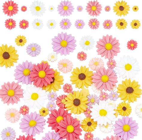 Amazon Ph Pandahall Pcs Flower Daisy Cabochons Colors Resin