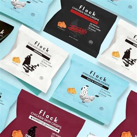 Flock Keto Chicken Skin Chips 4 Flavors Variety Pack Low Carb High