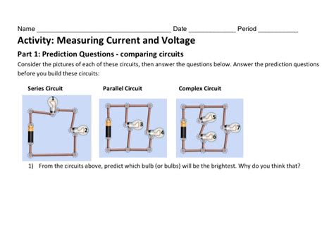 Solved Name Date Period Activity Measuring Current And Voltage Part