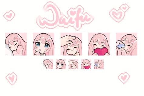 Draw Cute Custom Emotes By Itswaifu Fiverr