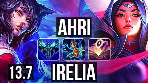 Ahri Vs Irelia Mid 12 1 13 Legendary 600 Games 1 0m Mastery