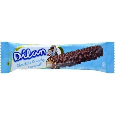 Jual Dilan Chocolate Crunchy Caramel 24gr Wafer Roll Krim Vanilla