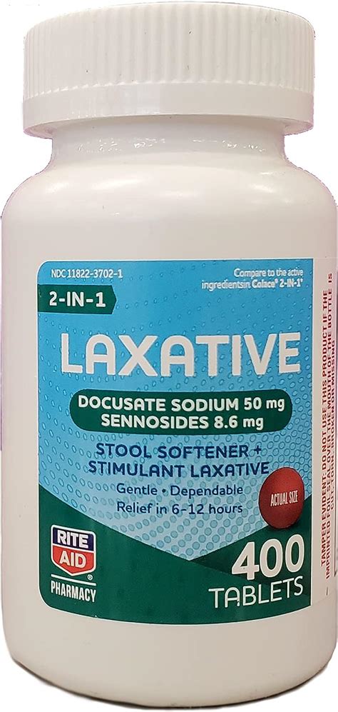 Amazon Rite Aid P Col Rite Suavizante De Heces Con Laxante 400