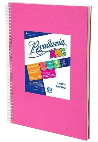 Cuaderno Rivadavia Abc Espiralado 60 Hojas Rayado Rosa MercadoLibre