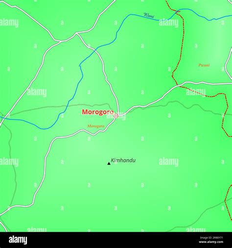 Map of Morogoro City in Tanzania Stock Photo - Alamy