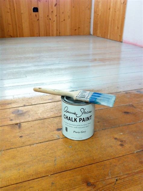 Chalk Paint® On A Floor With Annie’s Lacquer For Protection Painted Wood Floors Painted