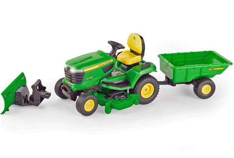 John Deere X758 Lawn Tractor Ride On Mower W Blade And Trailer Big