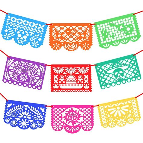 Pcs Mexicano Fiesta Papel Picado Mexican Festival Party Decorations